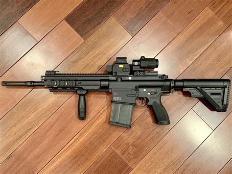 SL8 Heckler & Koch HK417 Firearm Airsoft Guns, weapon, angle, assault Rifle . . Hk417 assaulter